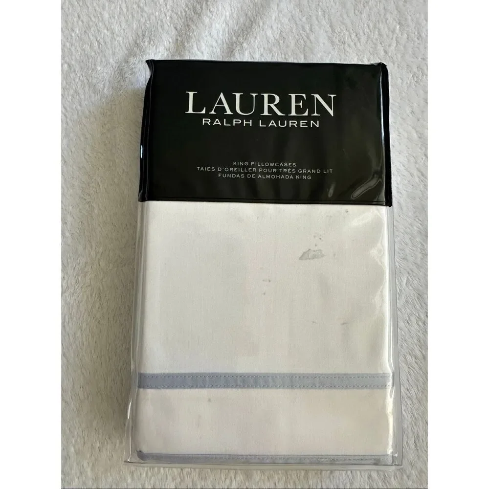 Ralph Lauren Spencer border satin pillowcase - king